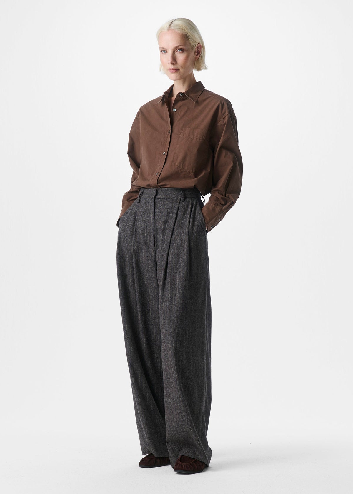 ZENGGI PINSTRIPE JADE PANTS