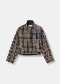 ZENGGI CHECK CROPPED JACKET