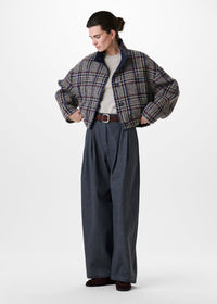 ZENGGI CHECK CROPPED JACKET