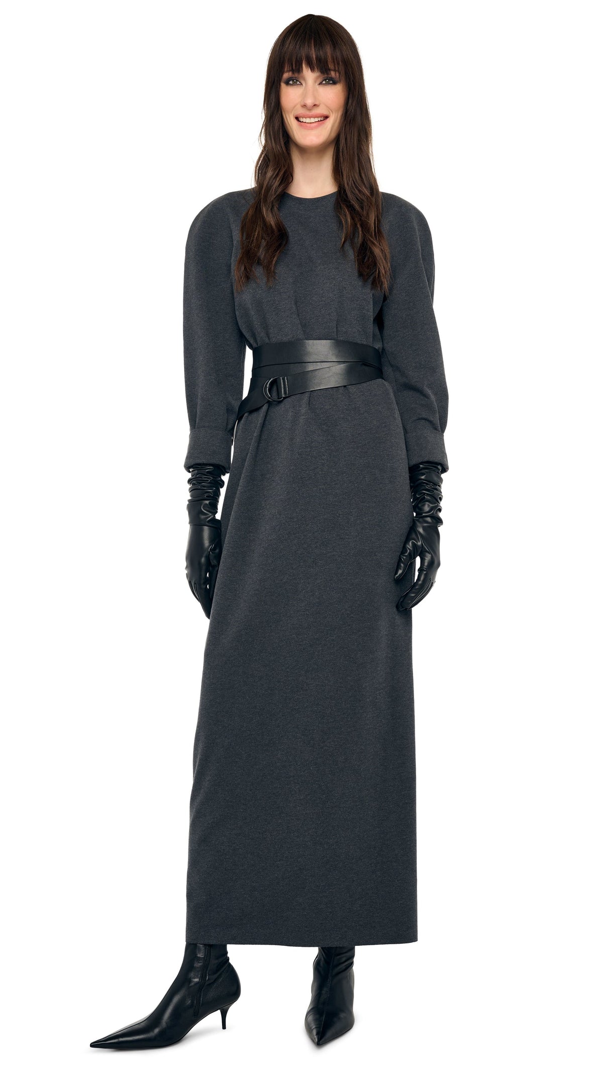 NORMA KAMALI BOMBER 1980S LONG DRESS