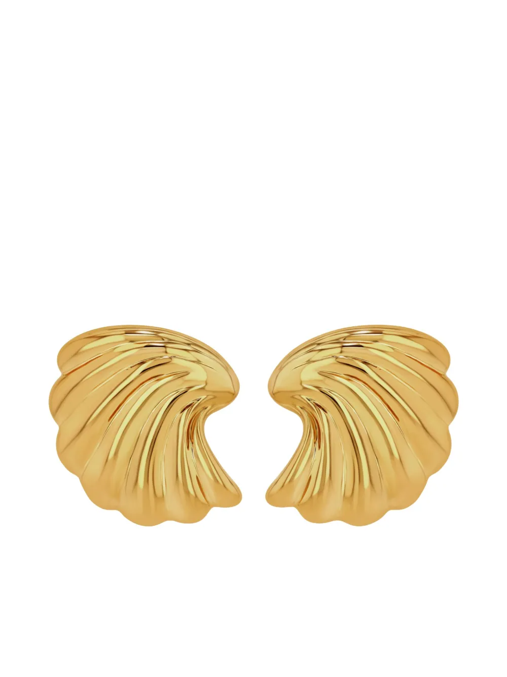 ANINE BING CURVED SHELL EARRINGS