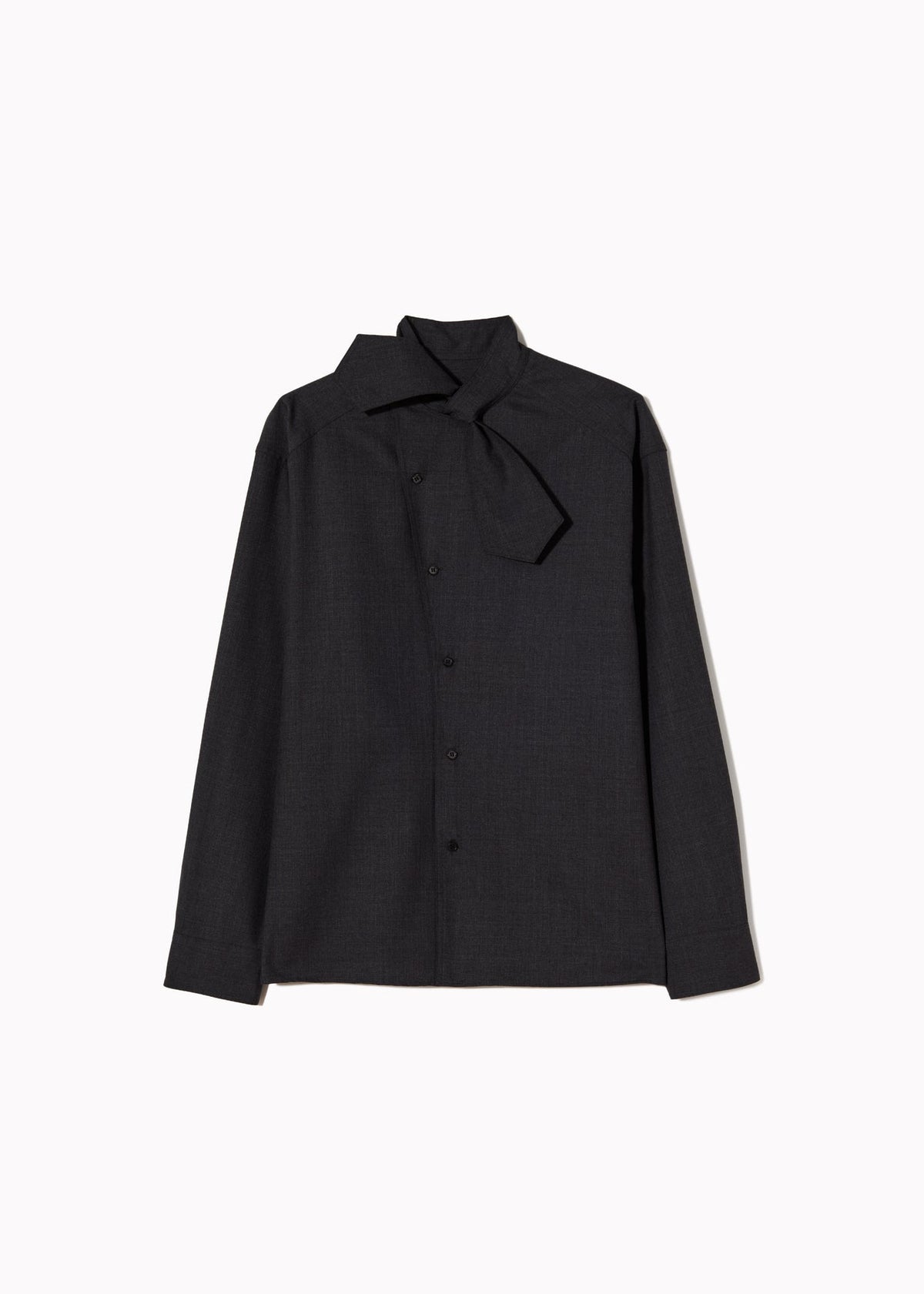 PLAN C SCARF COLLAR SHIRT