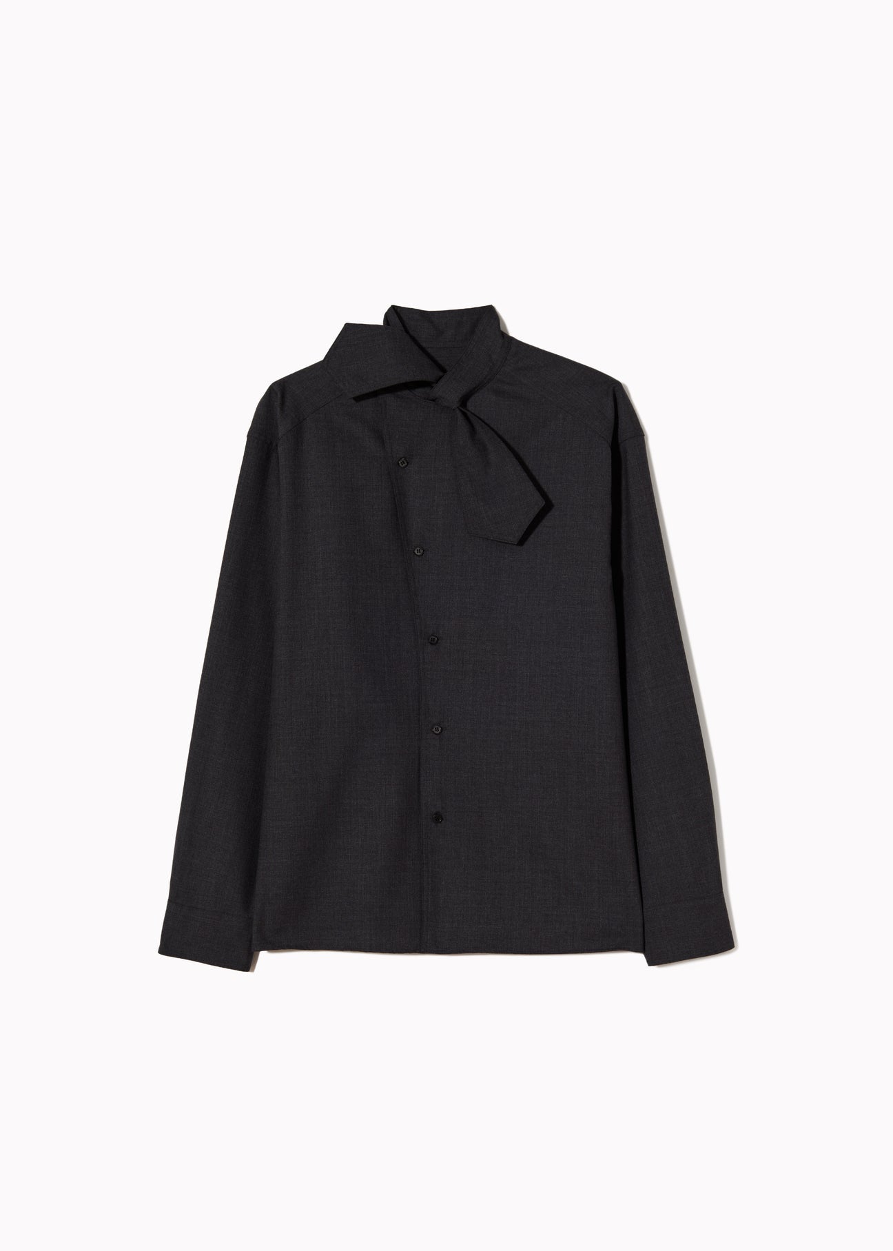 PLAN C SCARF COLLAR SHIRT