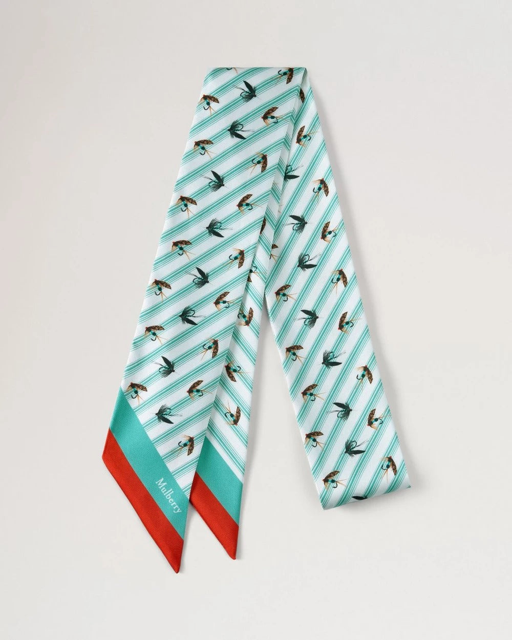 MULBERRY FEATHER LURE SKINNY SCARF