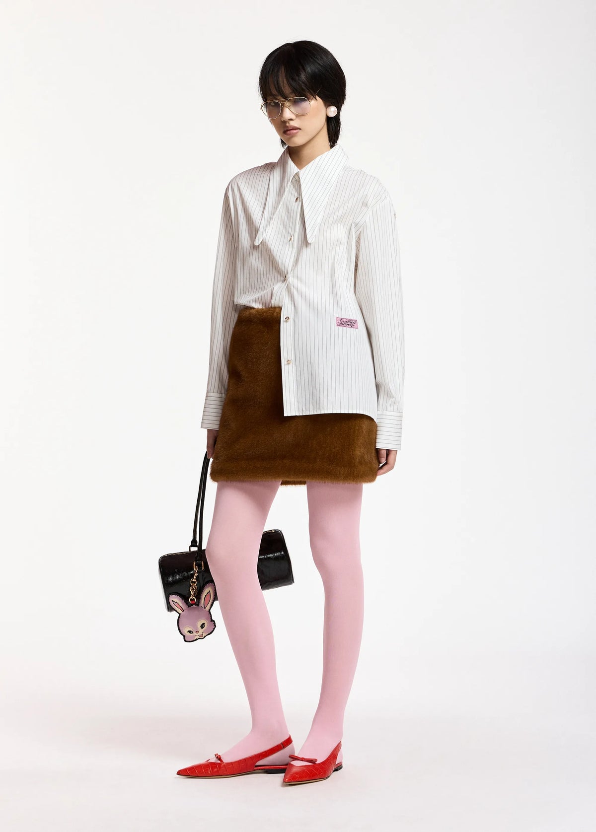 ESSENTIEL ANTWERP KACAO TIED COLLAR SHIRT