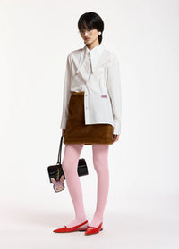 ESSENTIEL ANTWERP KACAO TIED COLLAR SHIRT