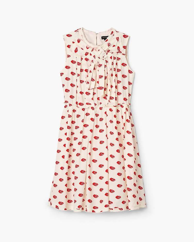MARC JACOBS LIPS PLEATED MIDI DRESS