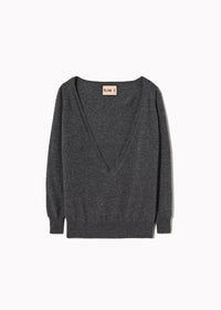 PLAN C DEEP V-NECK SWEATER