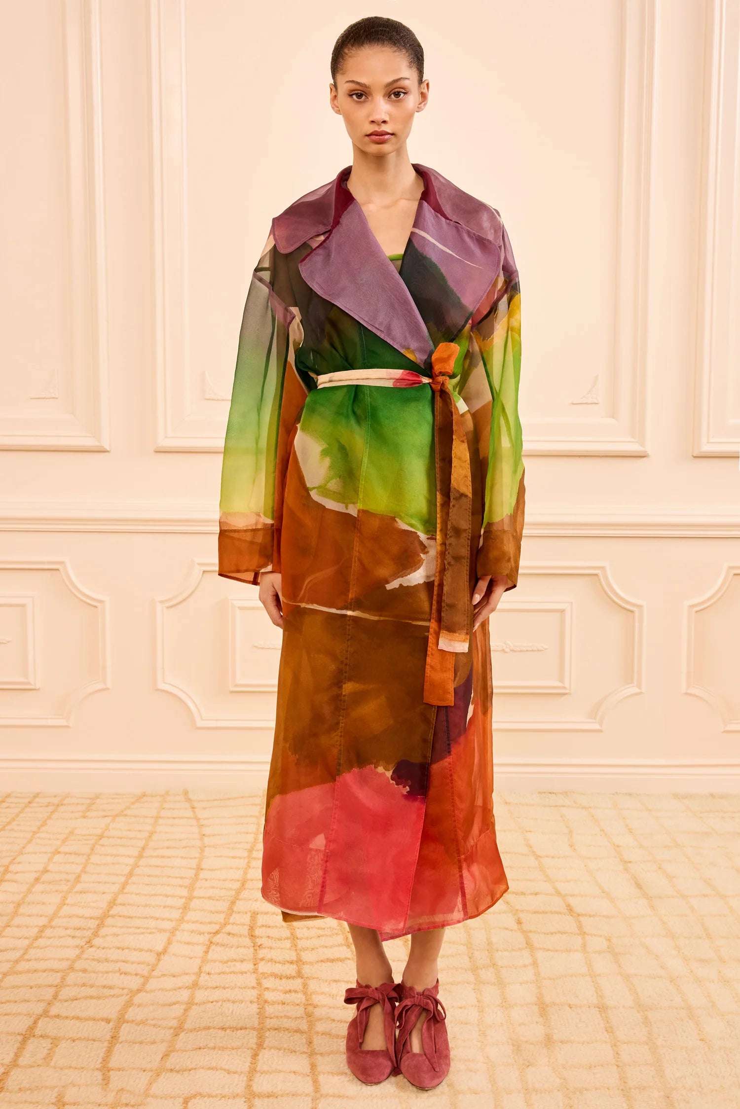 ULLA JOHNSON NOVALIE ORGANZA TRENCH COAT