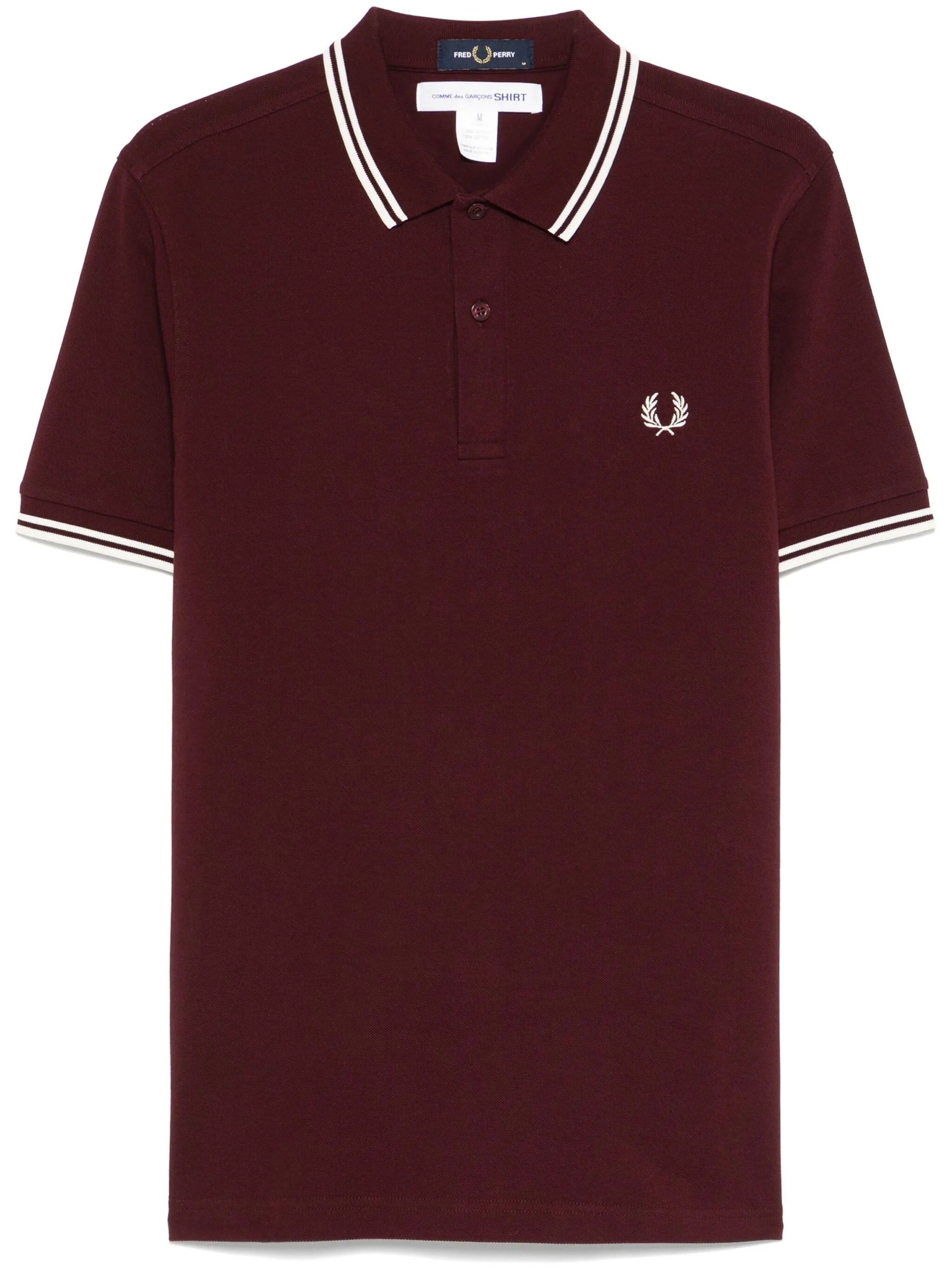 COMME DES GARÇONS SHIRT SLOGAN POLO