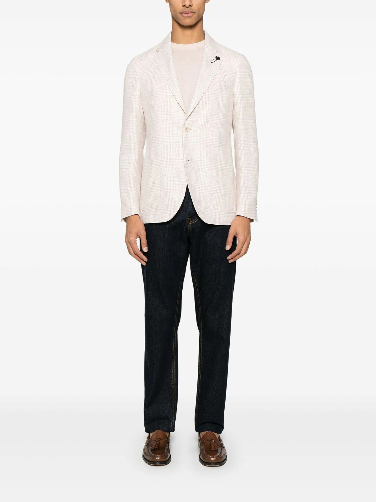 LARDINI CHECKED BLAZER