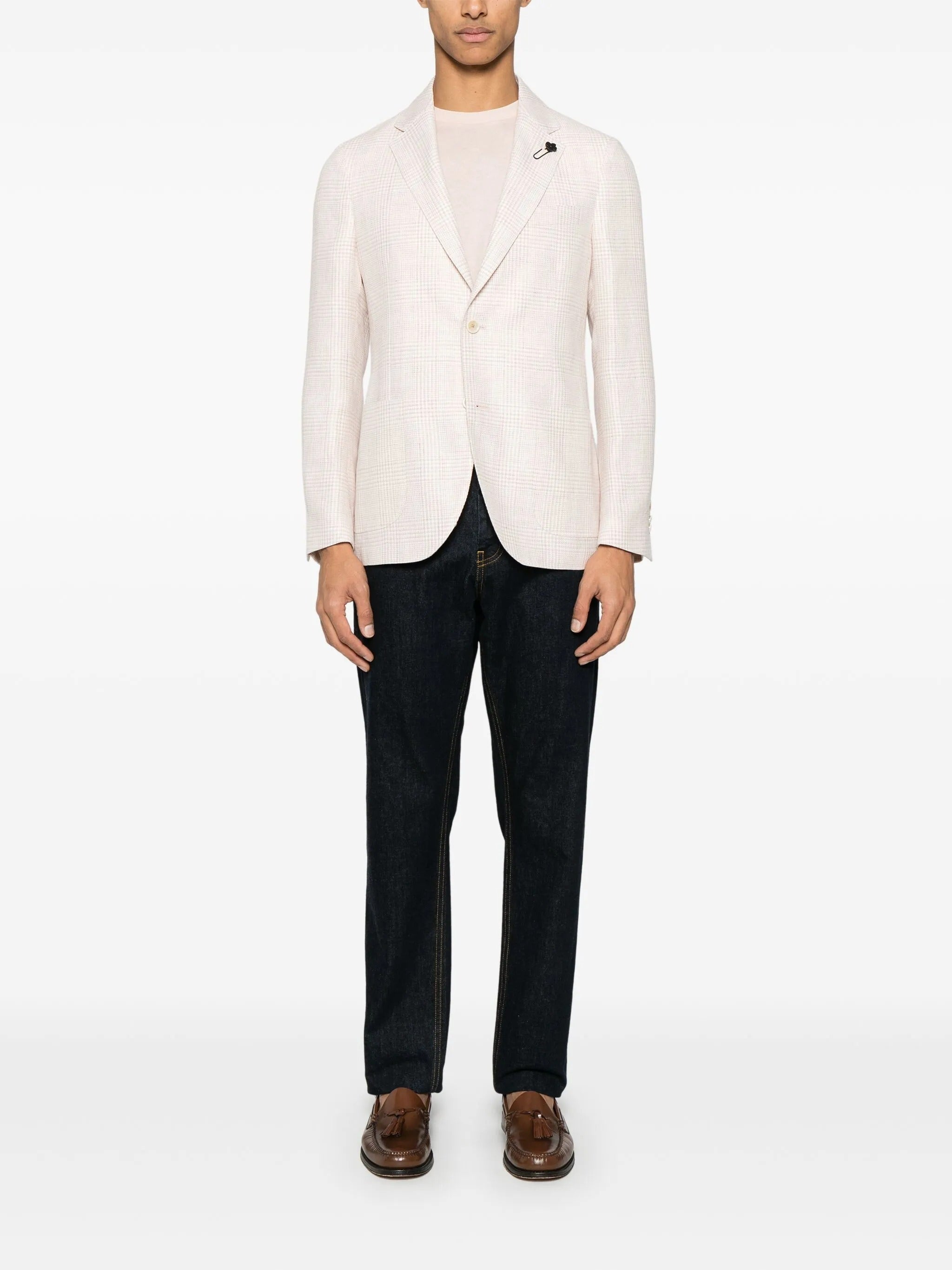 LARDINI CHECKED BLAZER
