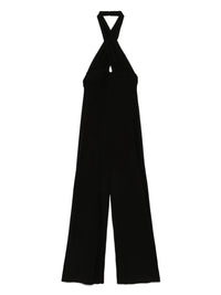 NORMA KAMALI CROSS HALTER JUMPSUIT
