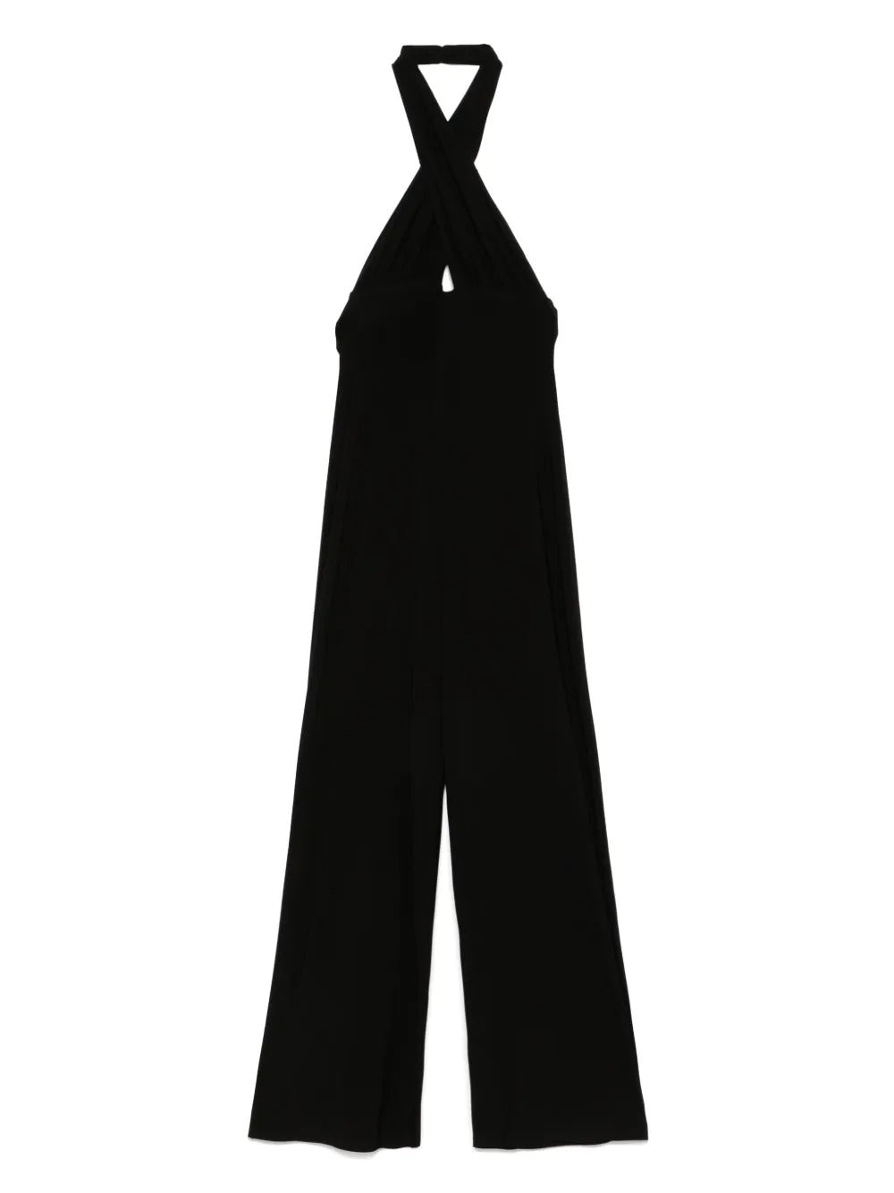 NORMA KAMALI CROSS HALTER JUMPSUIT