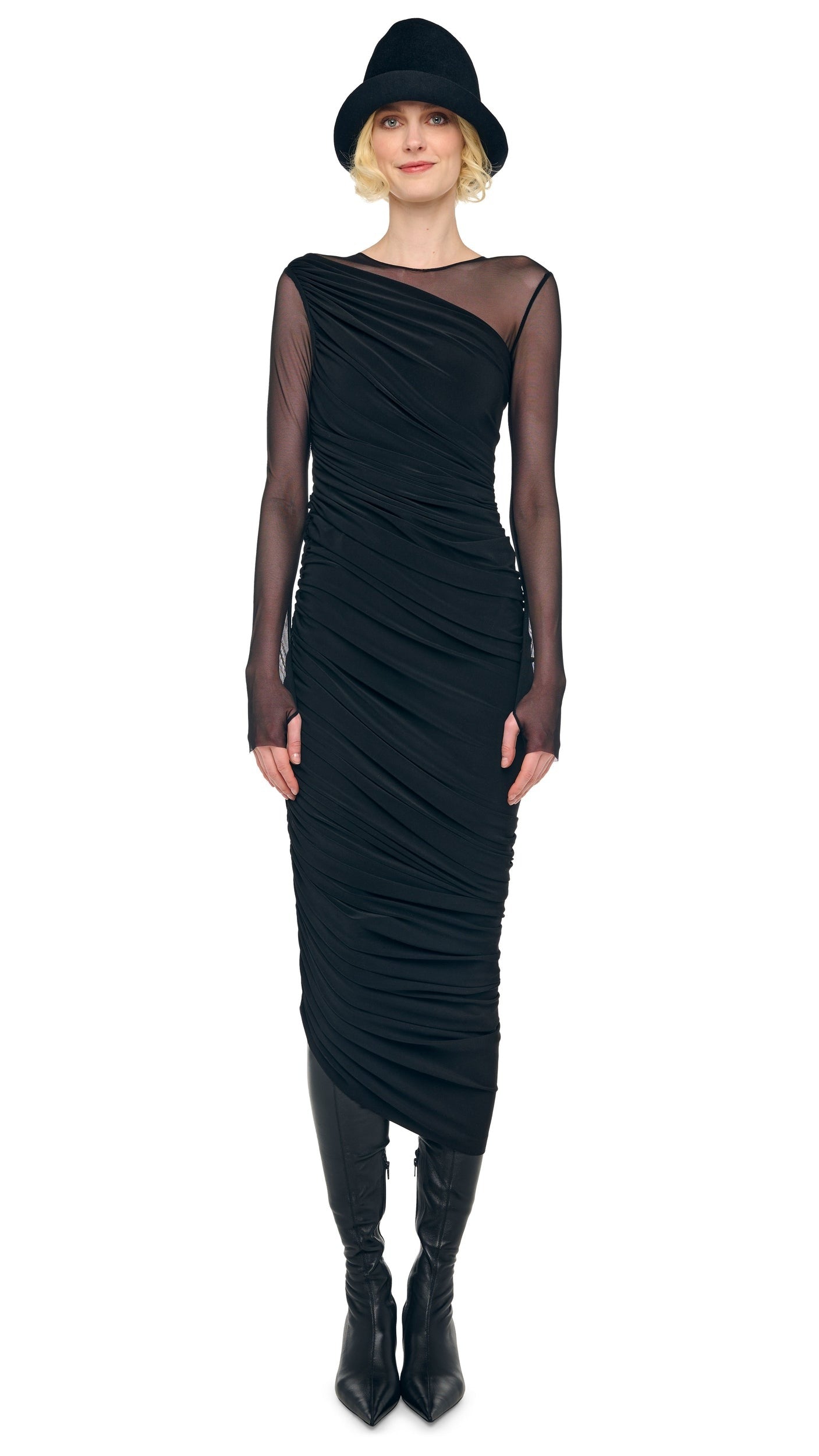 NORMA KAMALI LONG SLEEVE DIANA GOWN+LEGGING
