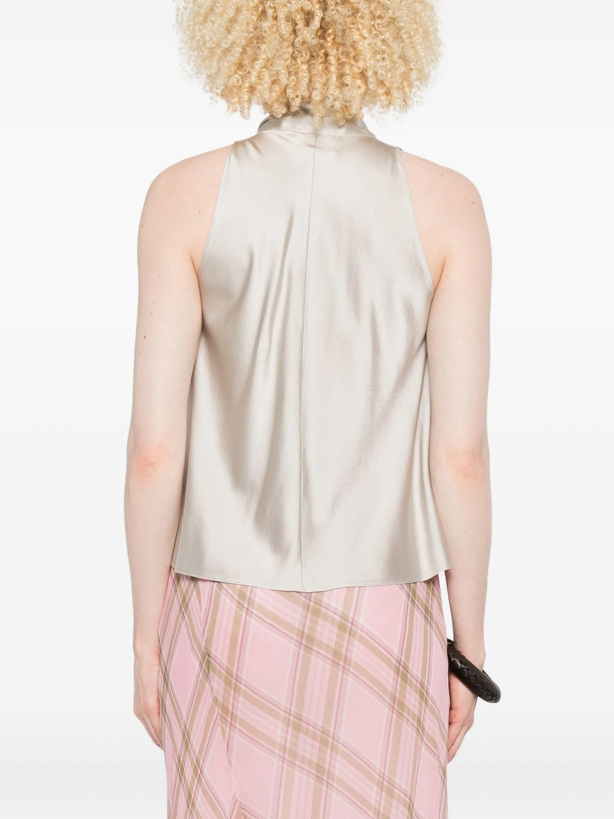 FORTE FORTE BOW TIE SATIN TOP