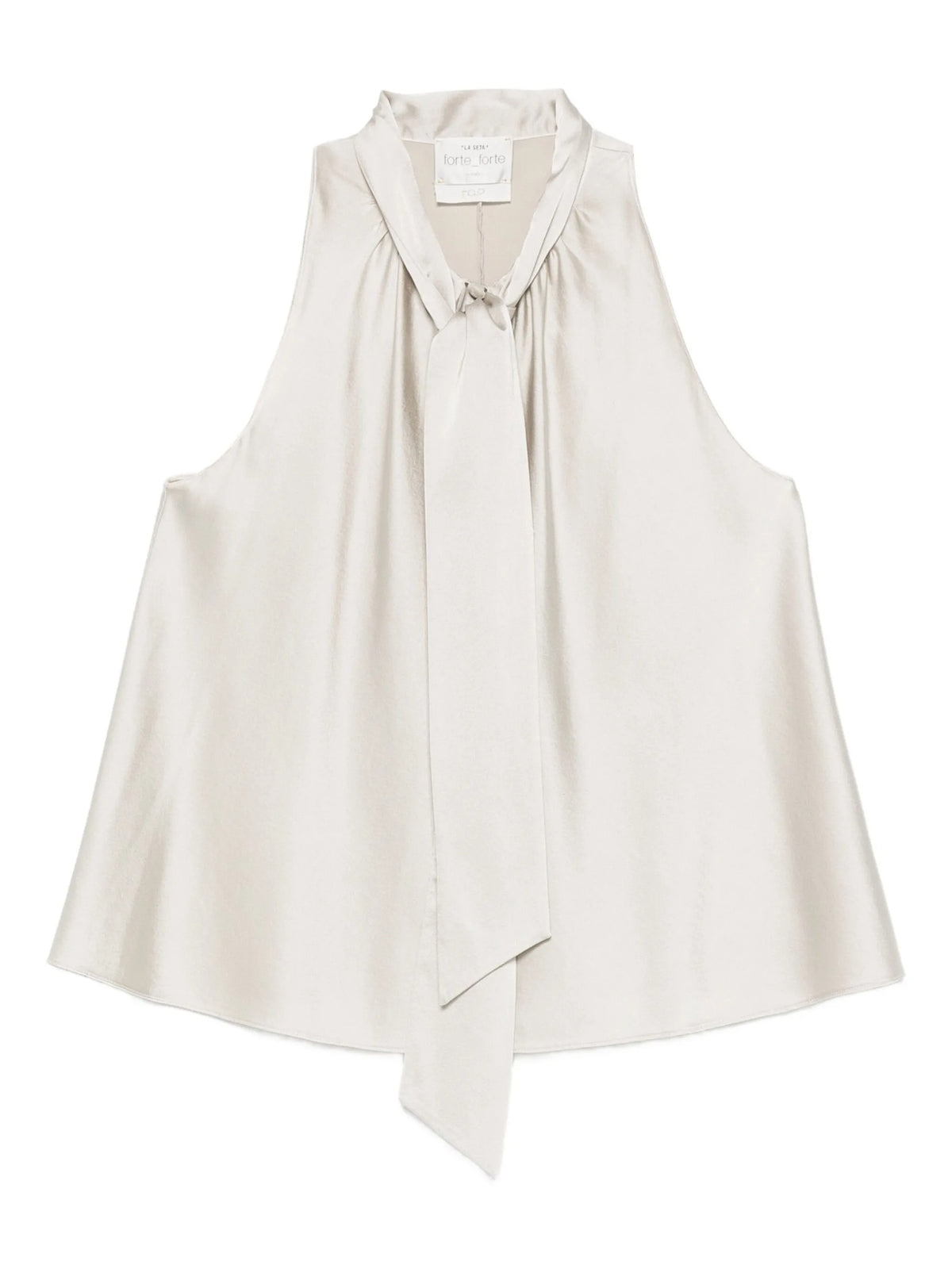 FORTE FORTE BOW TIE SATIN TOP