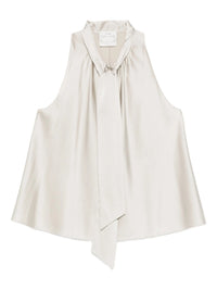 FORTE FORTE BOW TIE SATIN TOP