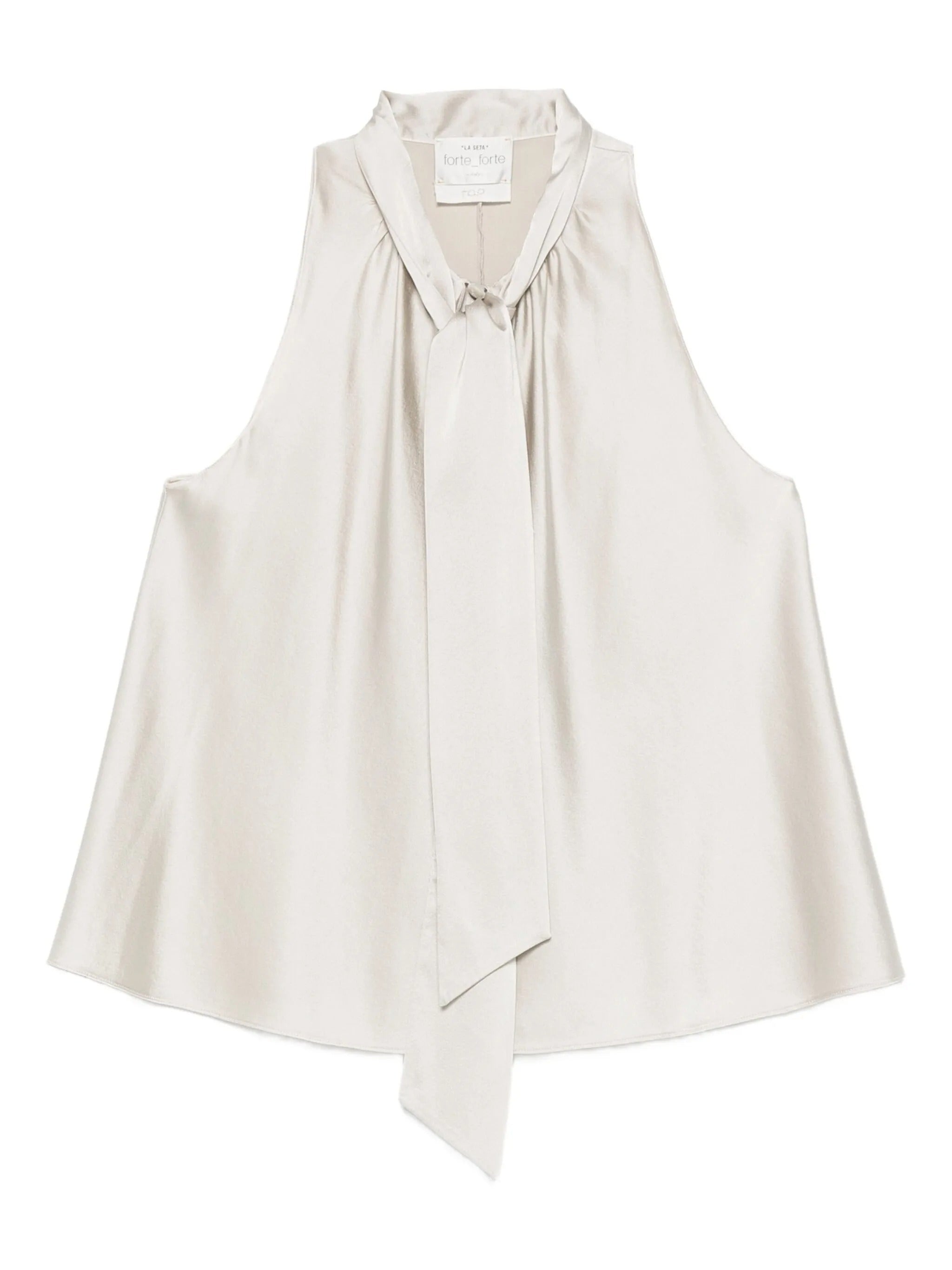 FORTE FORTE BOW TIE SATIN TOP