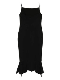 ROLAND MOURET FISHTAIL HEM MIDI DRESS