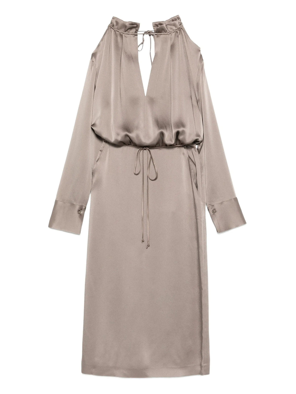 SEMICOUTURE OPEN SHOULDER DRESS