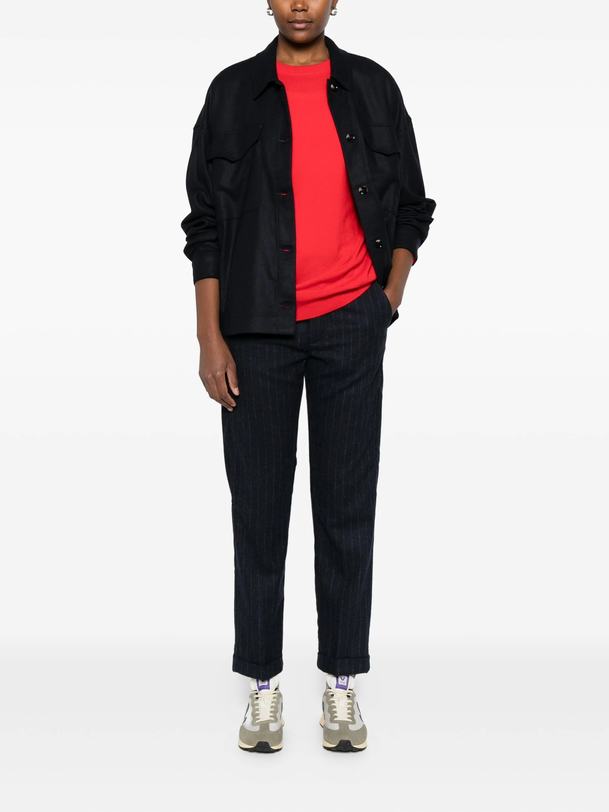 TRUE AVENUE PINSTRIPE TROUSERS