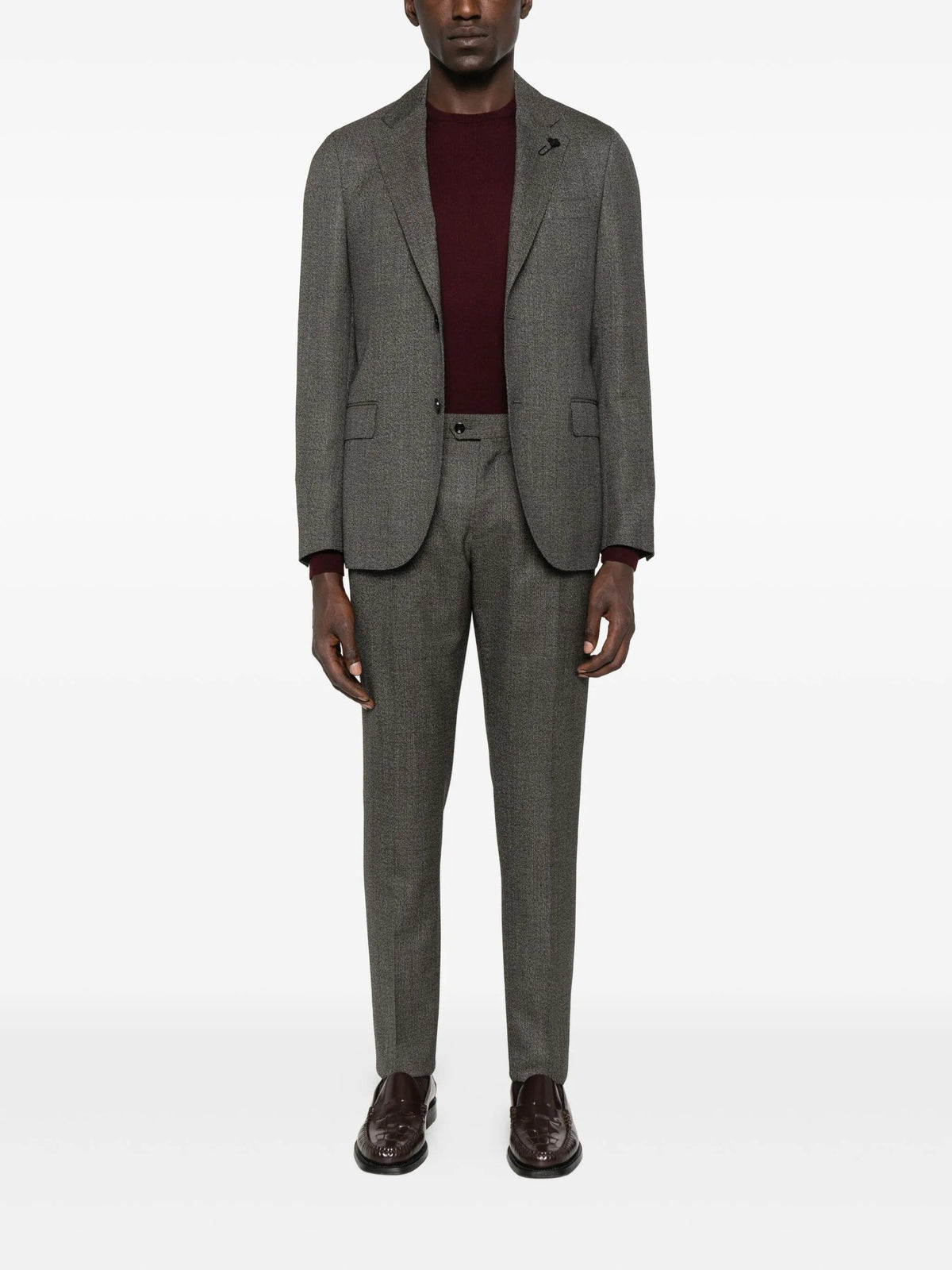LARDINI HERRIGBONE SUIT