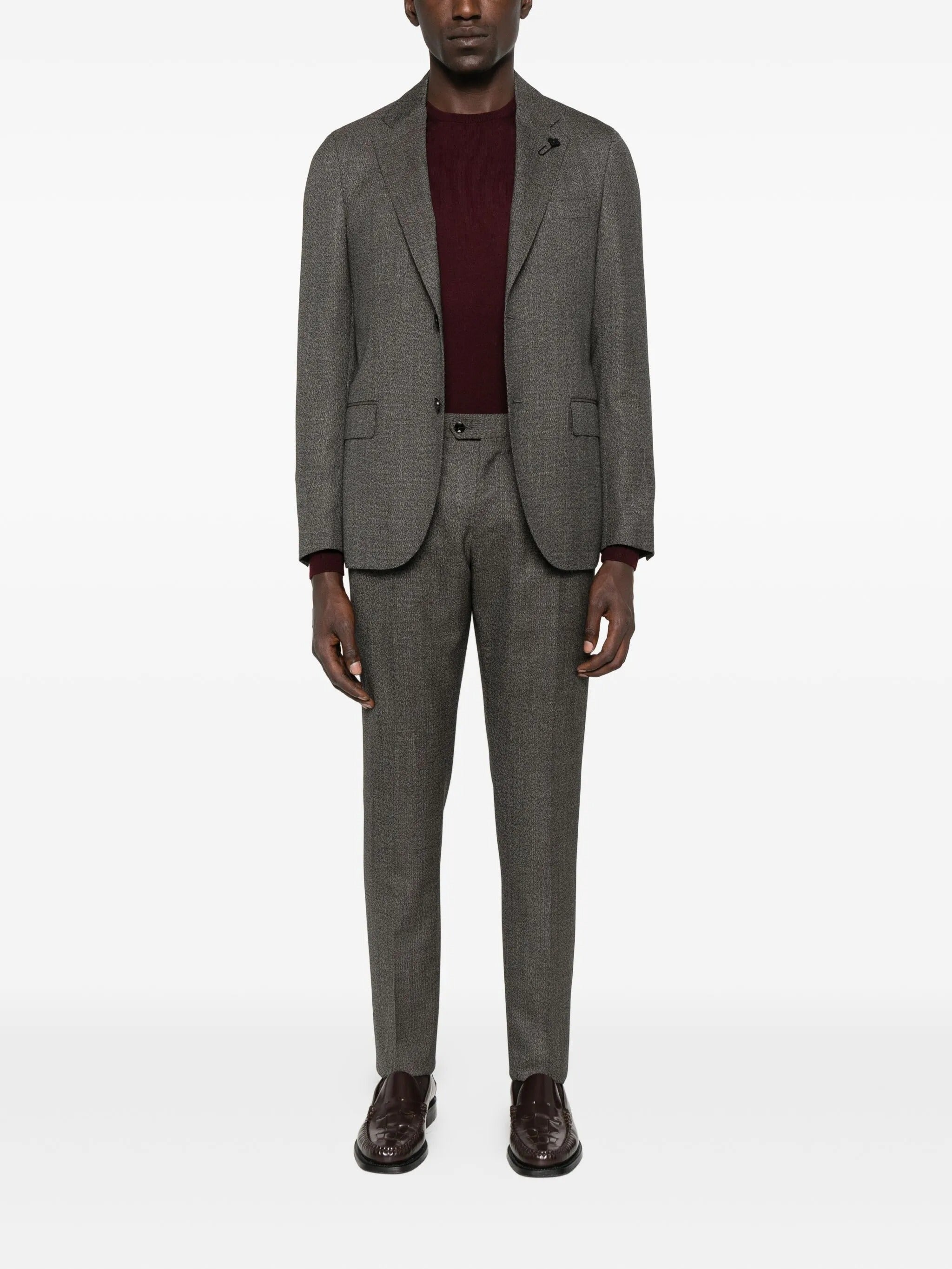 LARDINI HERRIGBONE SUIT