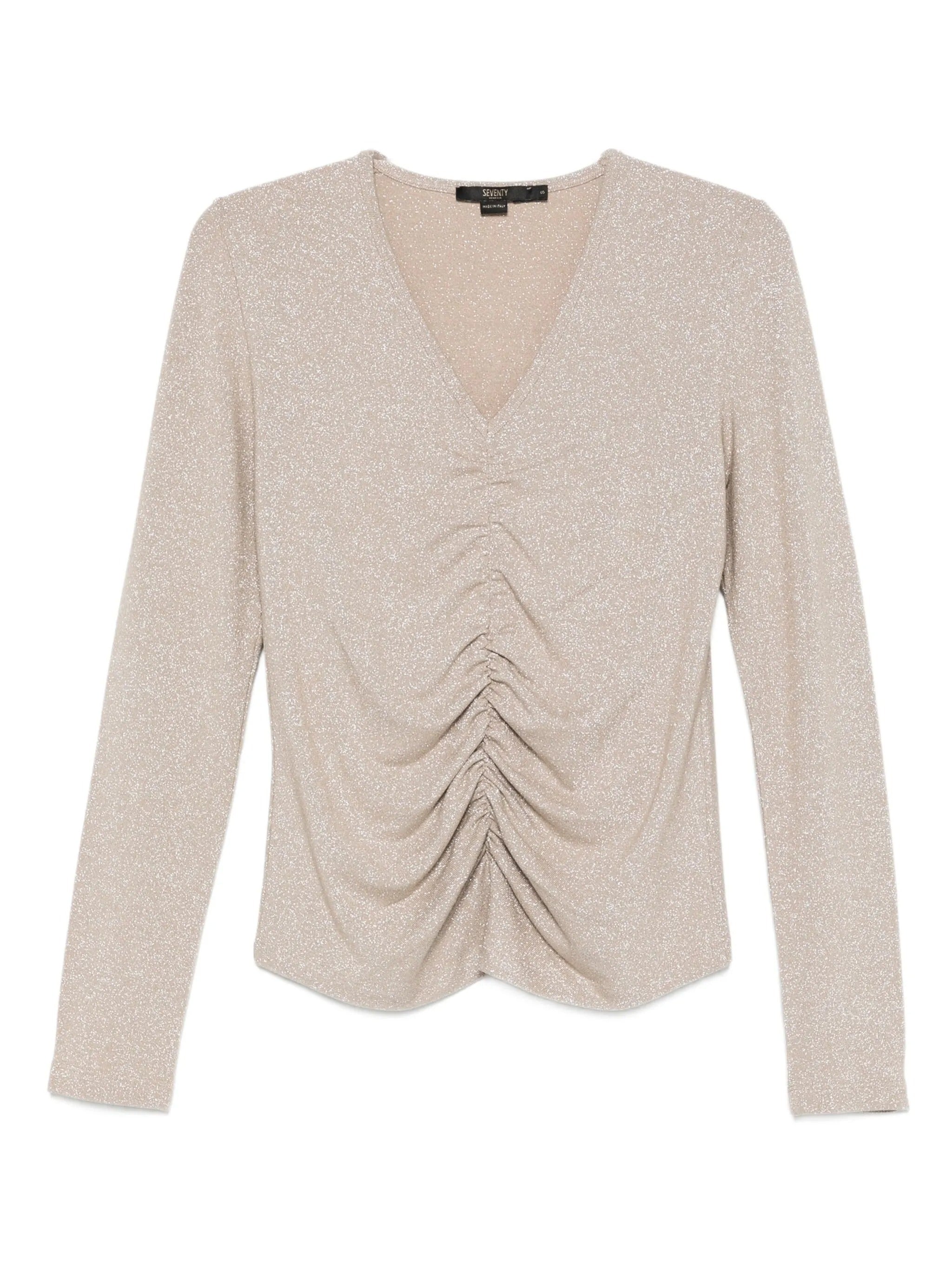 SEVENTY GATHERED LUREX TOP
