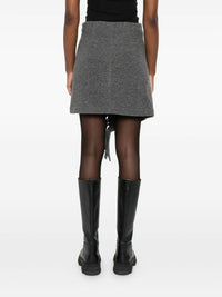 ULI SCHNEIDER FRINGED WOOL MINI SKIRT