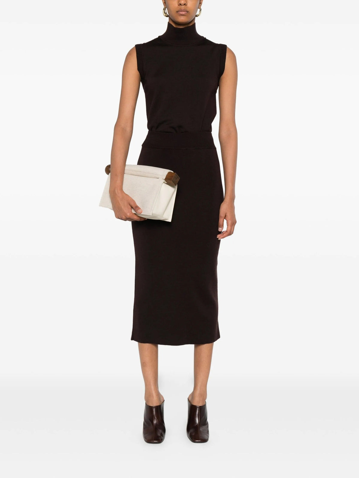 ALPHA STUDIO KNIT MIDI SKIRT
