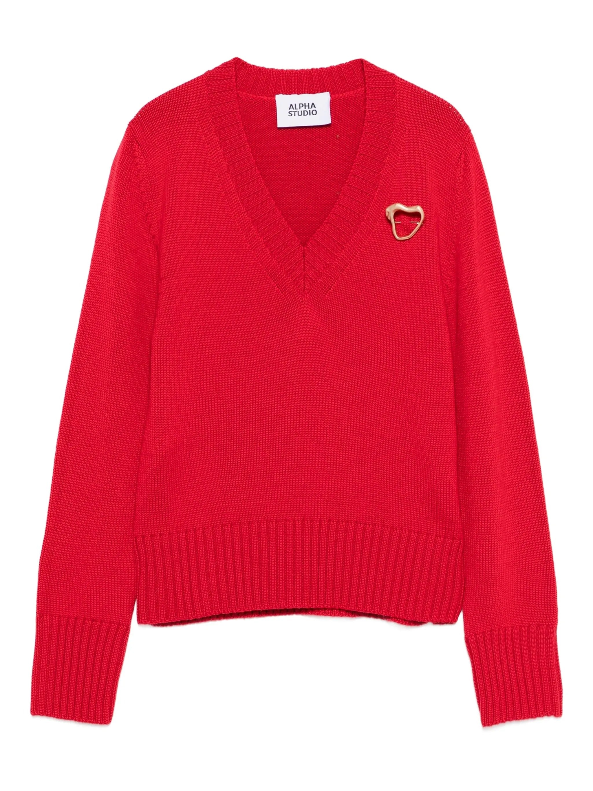 ALPHA STUDIO V NECK SWEATER