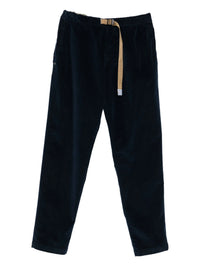 WHITE SAND 88 VELVET BELTED TROUSERS