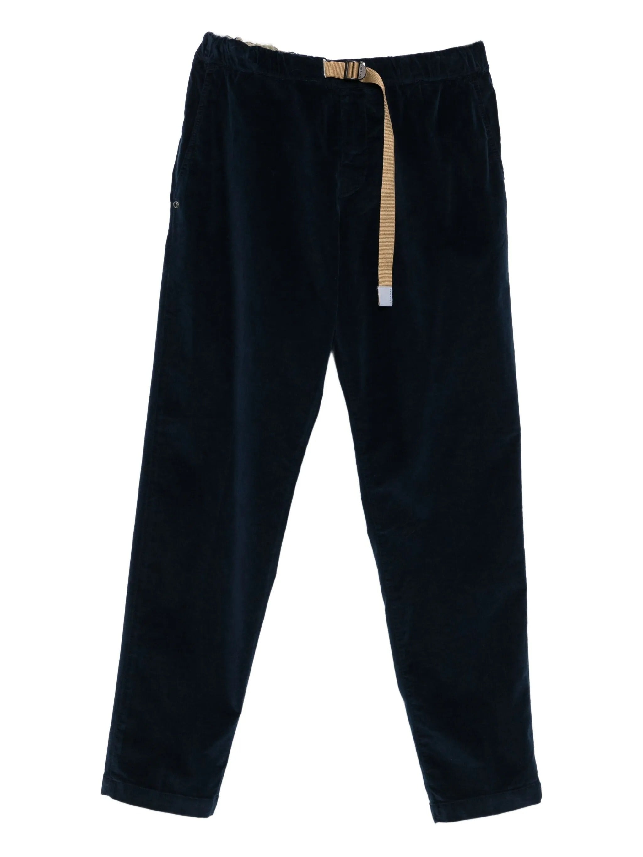 WHITE SAND 88 VELVET BELTED TROUSERS