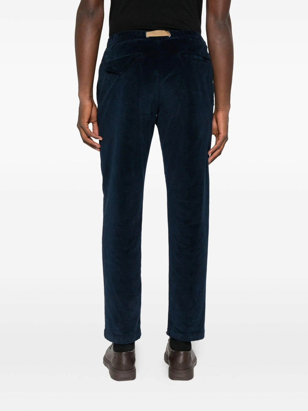 WHITE SAND 88 VELVET BELTED TROUSERS