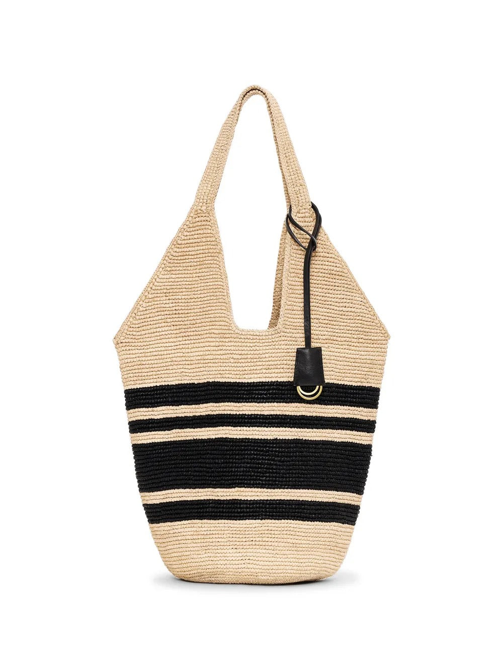 ANINE BING LARGE LEAH STRIPES HOBO