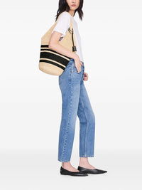 ANINE BING LARGE LEAH STRIPES HOBO