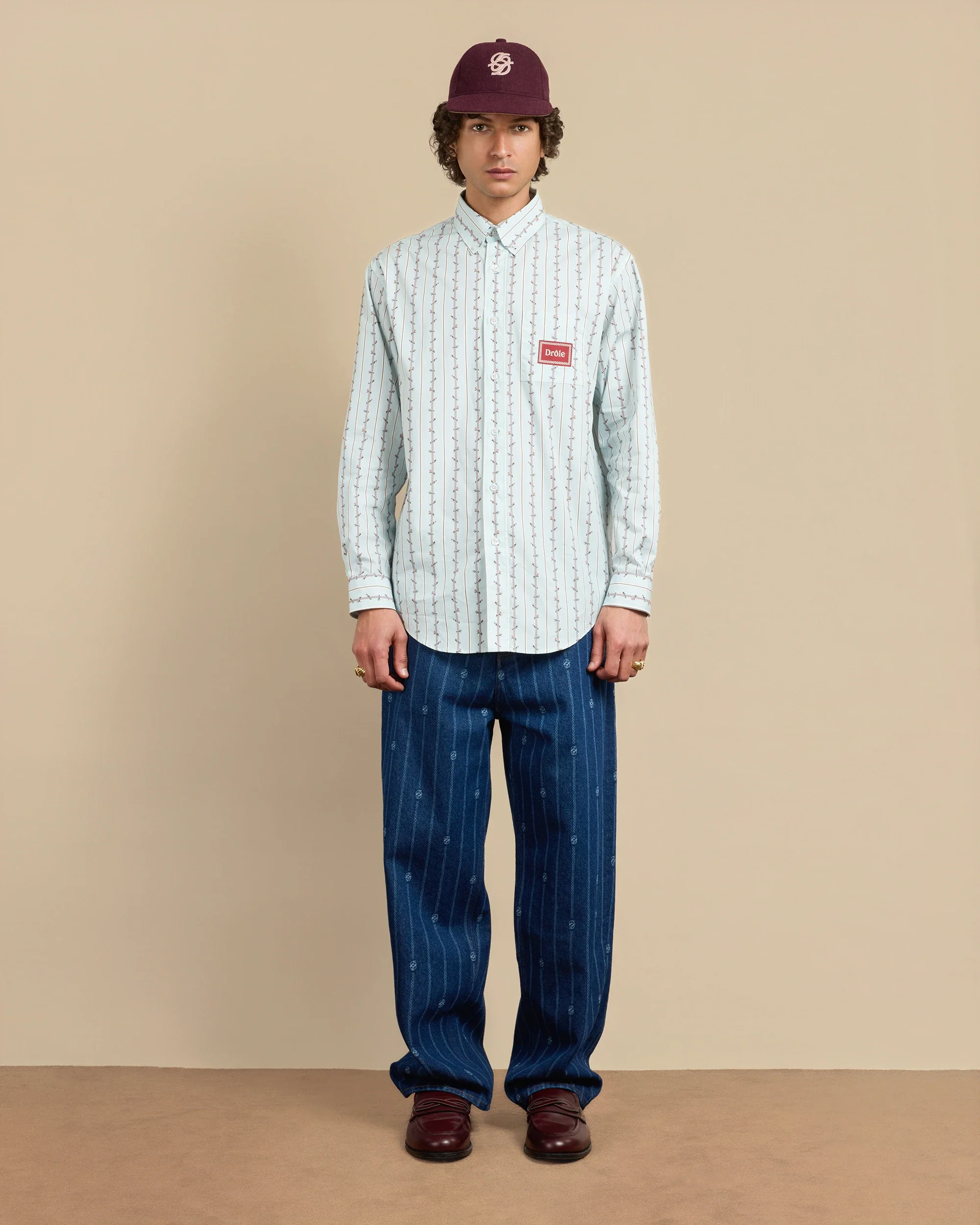 DROLE DE MONSIEUR LA CHEMISE FLEURS