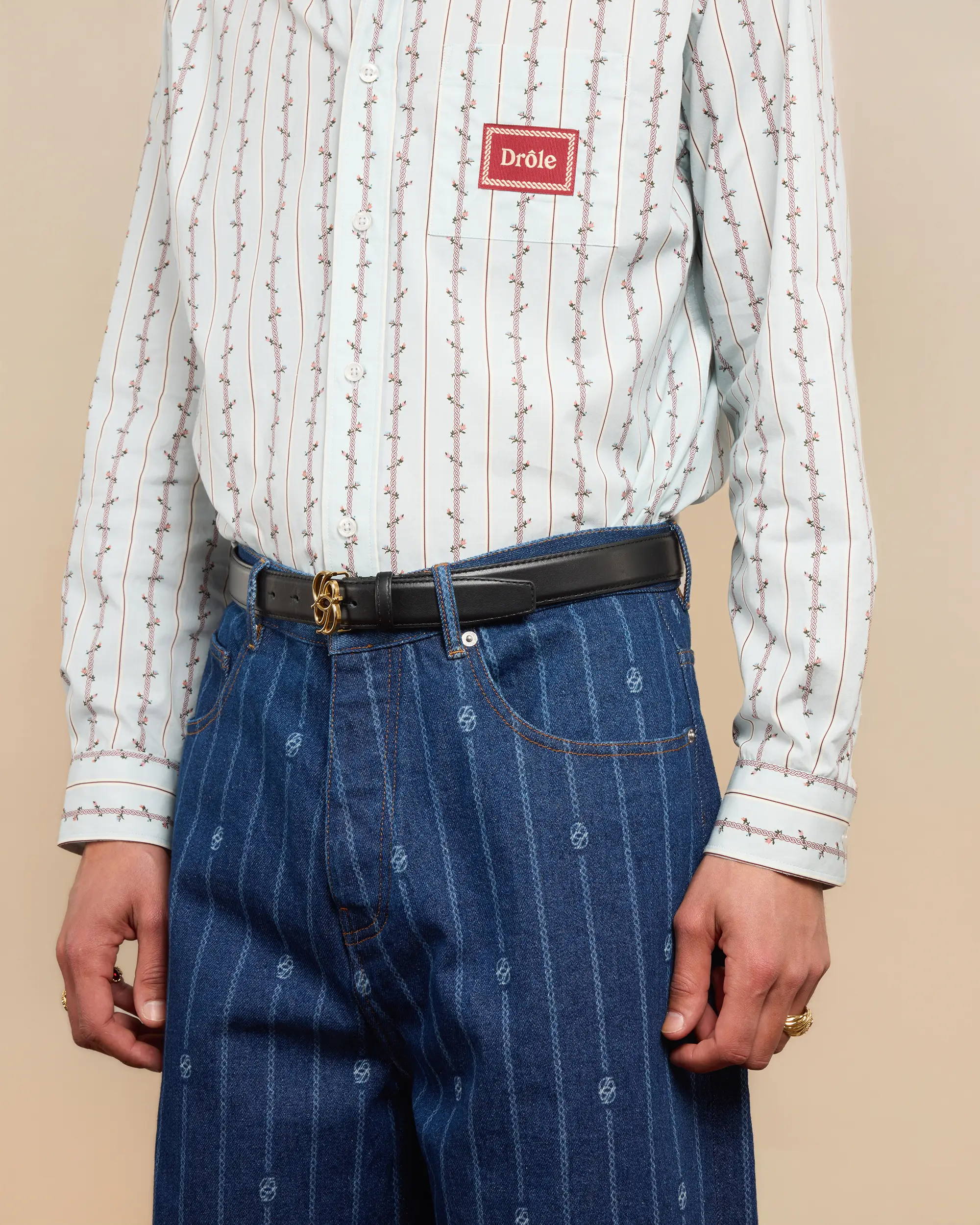 DROLE DE MONSIEUR LA CHEMISE FLEURS