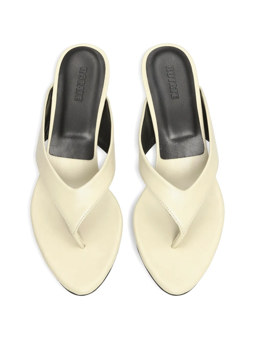ROTATE KITTEN HEEL LEATHER MULE