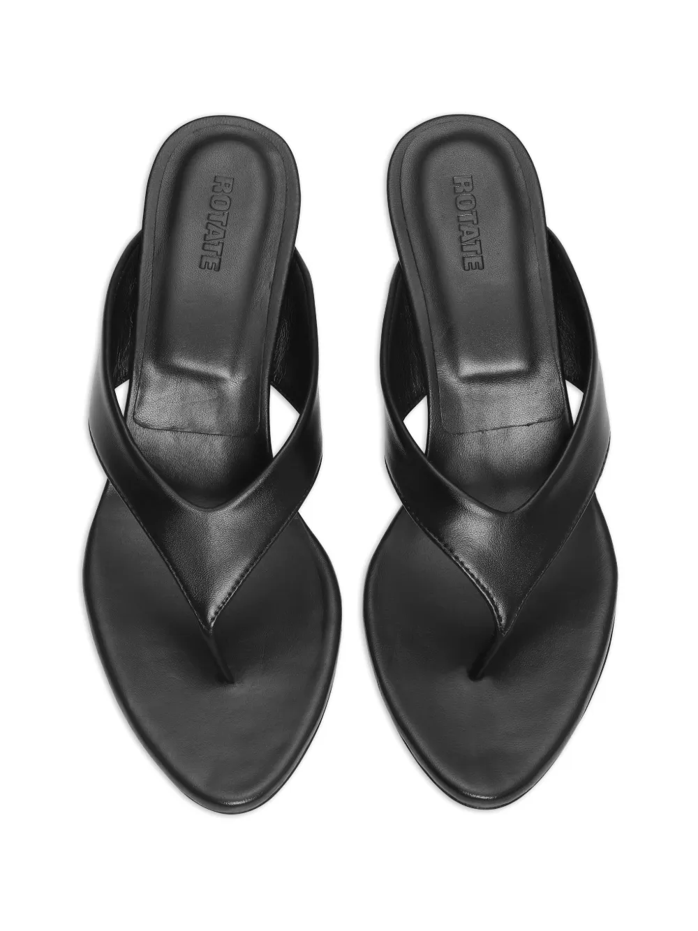 ROTATE KITTEN HEEL LEATHER MULE