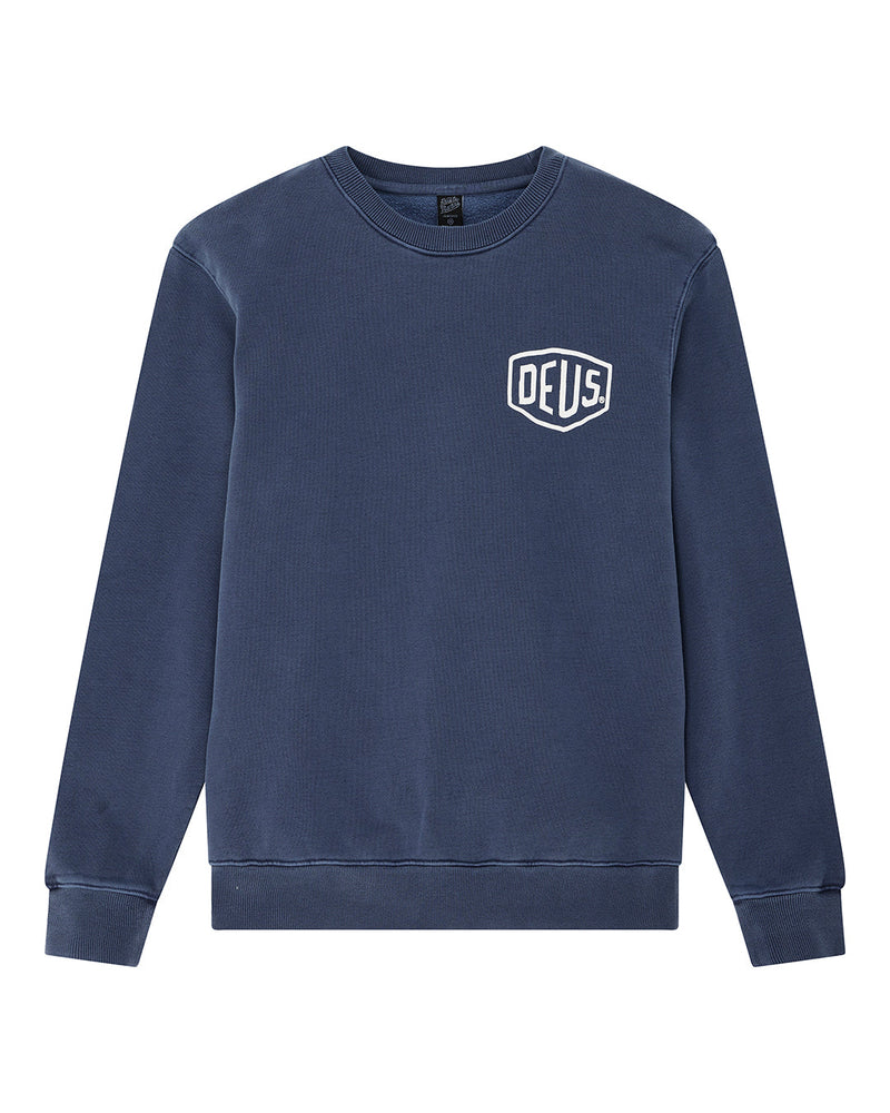 DEUS EX MACHINA SHIELD GARMENT DYED CREW
