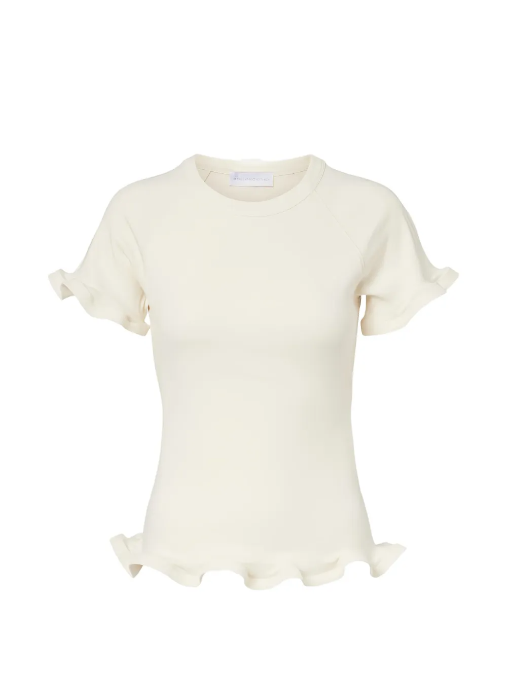 STELLA MC CARTNEY FRILLED HEM RIB T-SHIRT