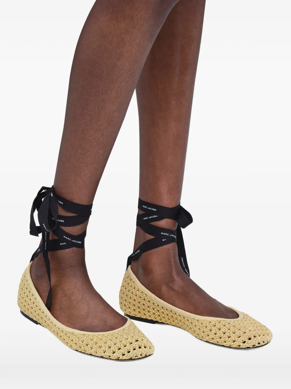 MARC JACOBS THE LOGO RIBBON BALLERINA