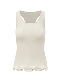STELLA MC CARTNEY FRILLED HEM RIB TANK