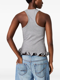 STELLA MC CARTNEY FRILLED HEM RIB TANK