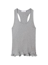 STELLA MC CARTNEY FRILLED HEM RIB TANK