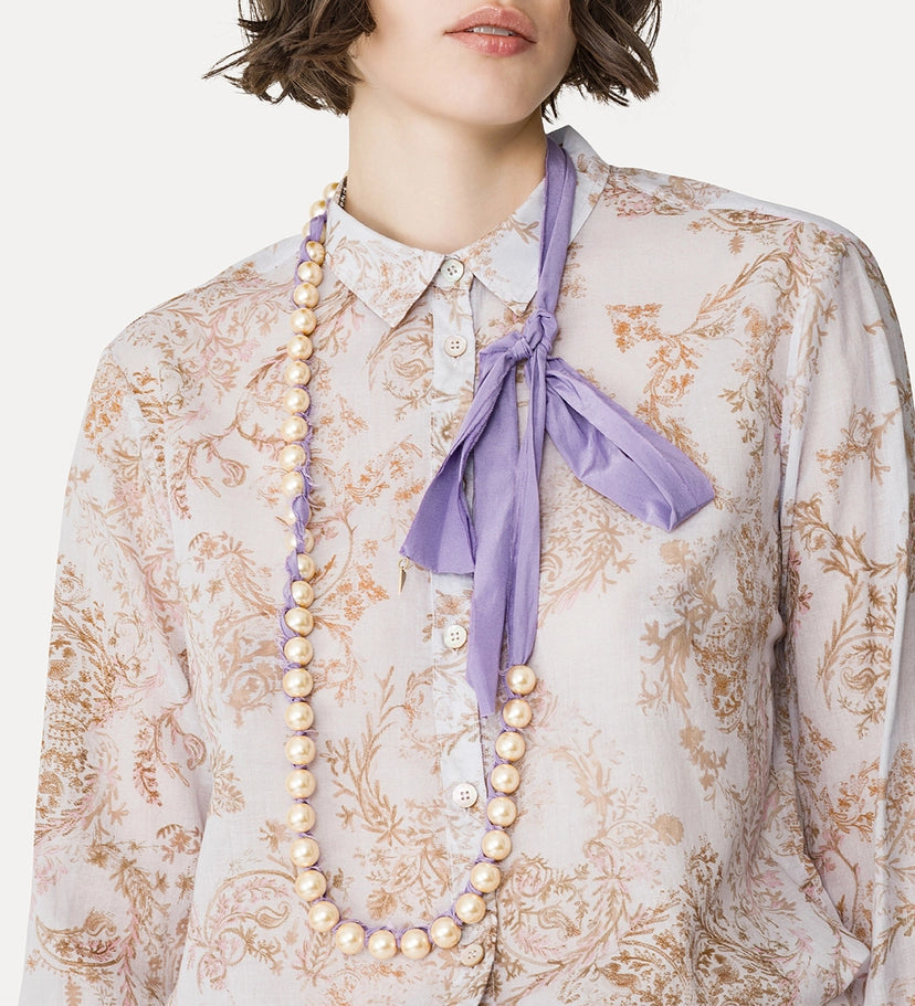 FORTE FORTE GLASS PEARLS LONG NECKLACE