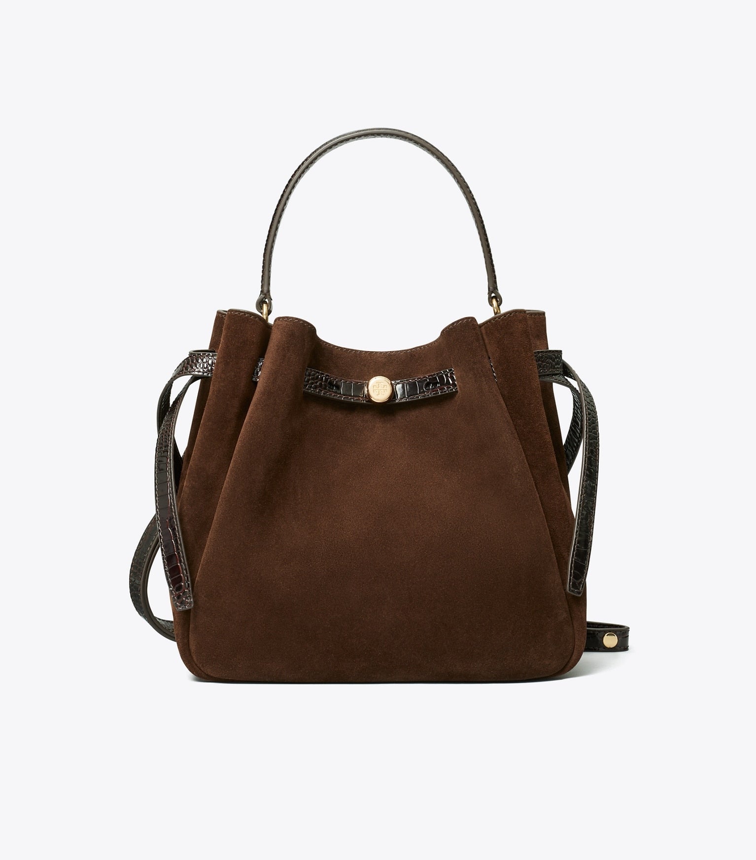 TORY BURCH ROMY SUEDE BUCKET BAG
