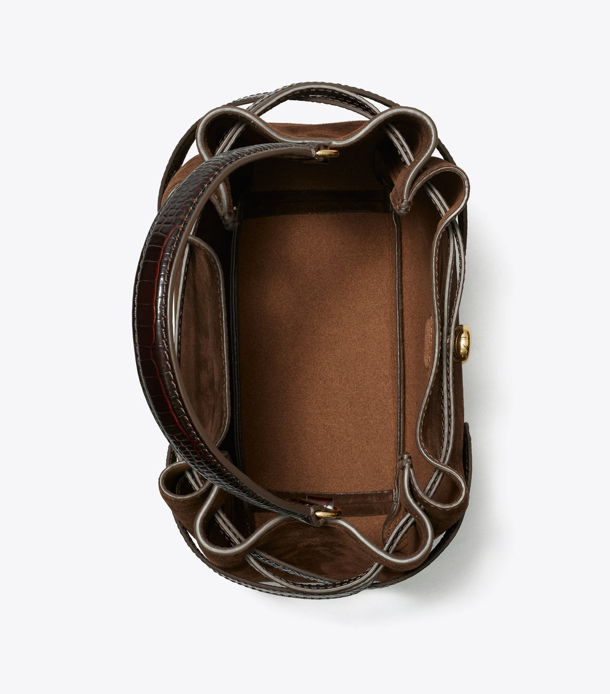 TORY BURCH ROMY SUEDE BUCKET BAG